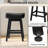 Counter Height Bar Stools Set Of 6 For Kitchen Counter Farmhouse Modern Barstools With Faux Leather Upholstered Backless Seat And Metal Legs 24 Inch Bar Chairs-908227700