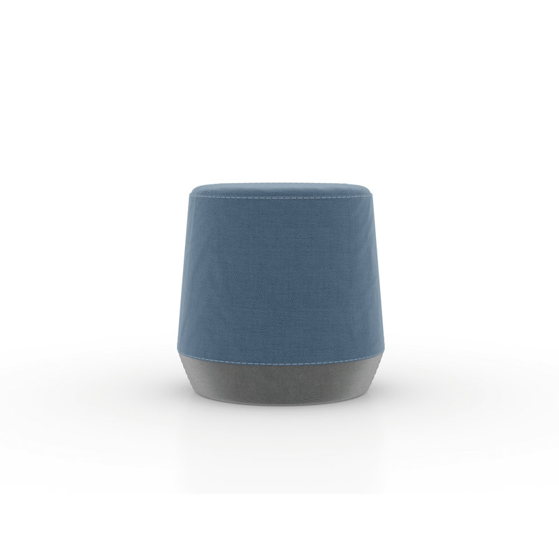 Pog II Solid Accent Stool with Sturdy Design, Durable Upholstery, Multiple Sizes, Navy