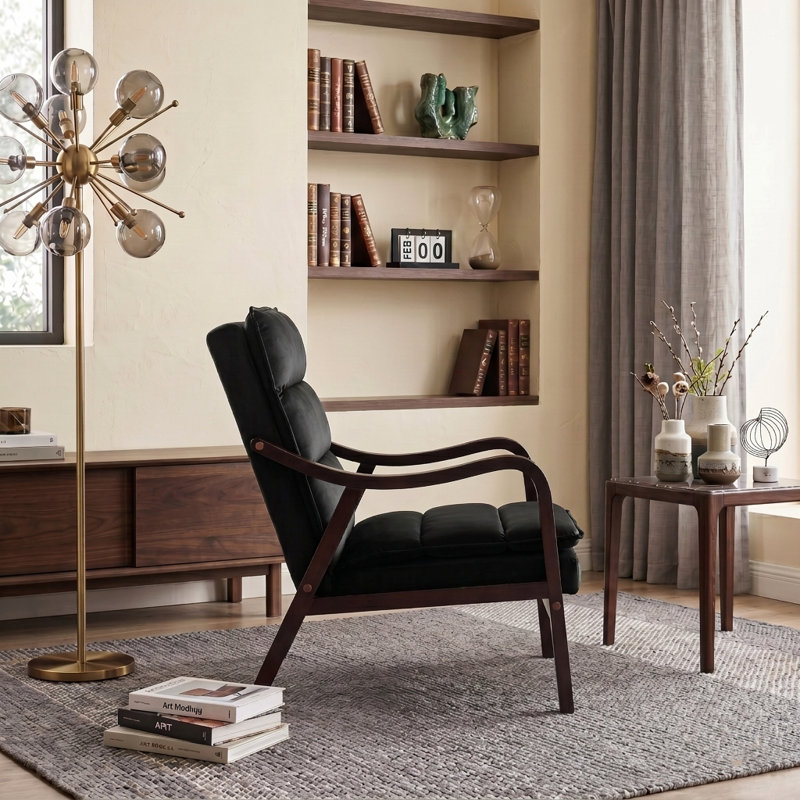Fauteuil de style médiéval moderne, Noir