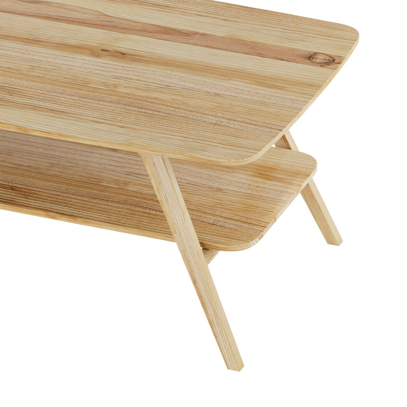 Latisia 41" Wide Solid Wood Coffee Table, Natural