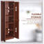Garde-manger autoportant à 2 portes avec tablettes à 5 niveaux et tablettes réglables, pour le rangement dans la salle à manger-1185773456