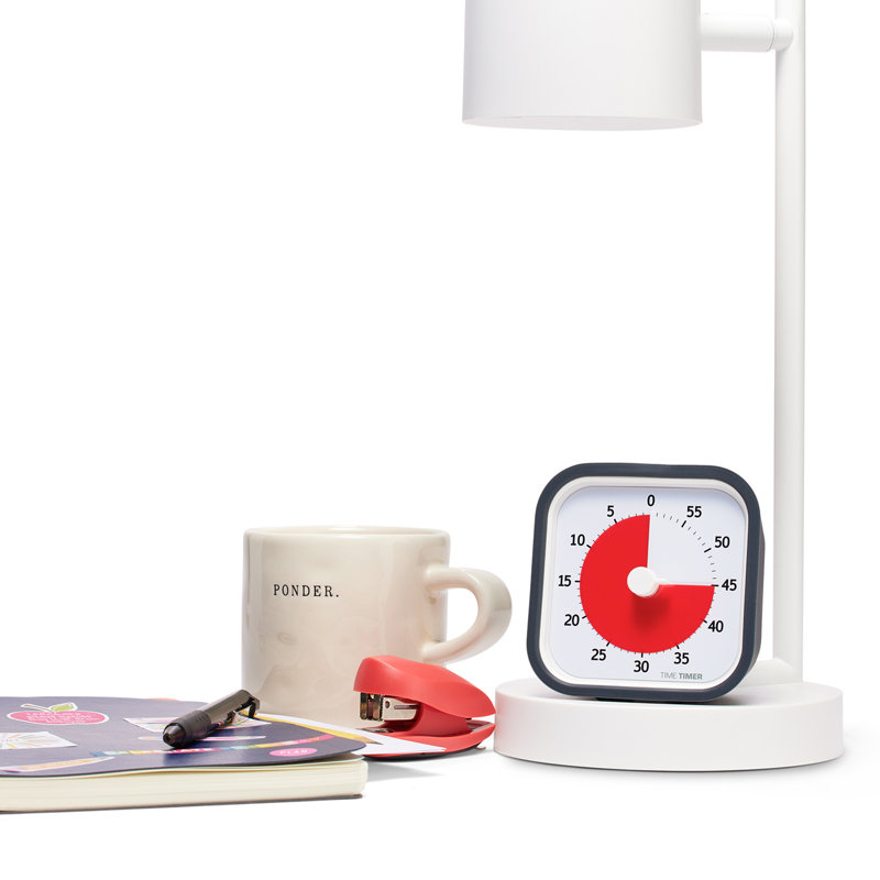 Charcoal Gray 60-Minute Visual Timer with Silicone Cover