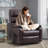 Muli 34.64"W High Back Recliner with Massage and Heat, Dual Motor, Lay Flat-2143504487