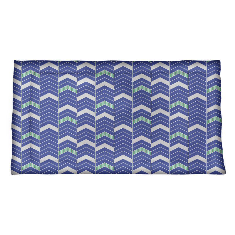 Taie décorative Rhonda, Très grand, Polyester, Bleu / vert