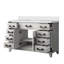 48 po X P 22 po D Meuble-lavabo simple avec comptoir en quartz blanc