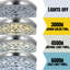 Ventilateur invisible en cristal 42 pouces à cœur argenté - avec télécommande / à intensité variable / à vitesse variable - Convient pour le salon / îlot de cuisine / chambre à coucher et autres pièces diverses