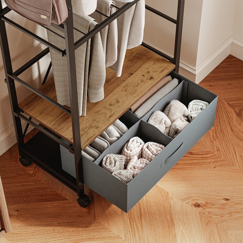 60.5 cm Rolling Clothes Rack