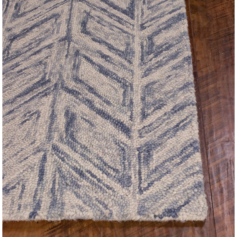 Gramercy Blue Wool Hand Tufted Area Rug, Rectangle 8' x 10'