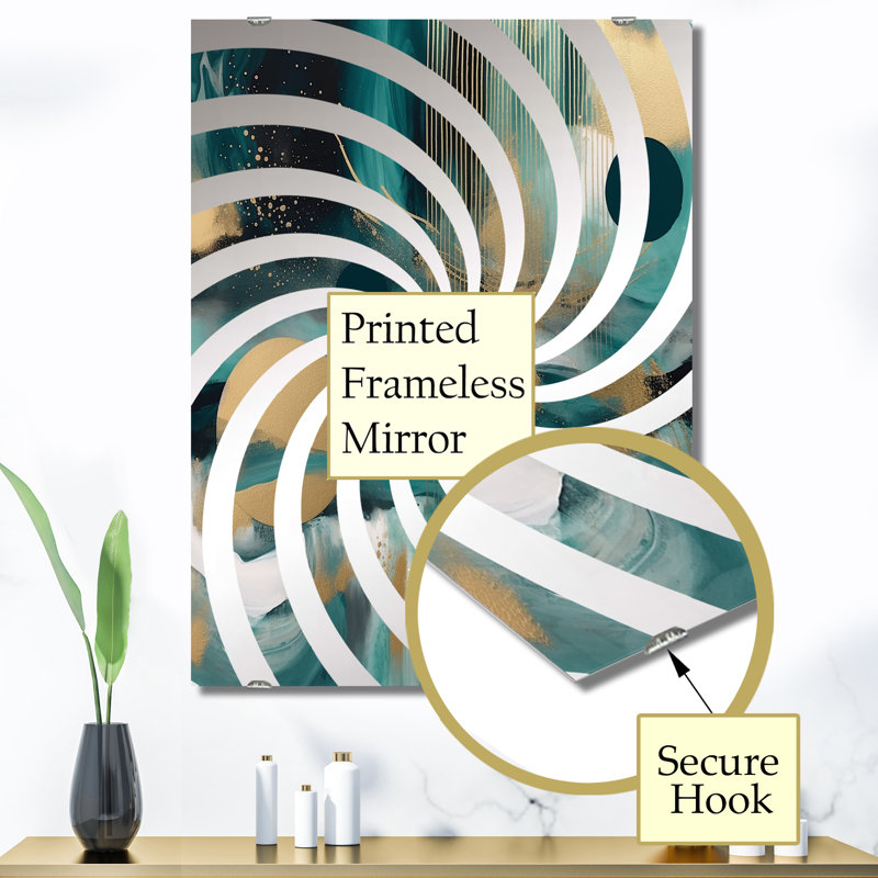 Adewale - Abstract Shapes Decorative Wall Mirrors MIR137749, 40" x 30"