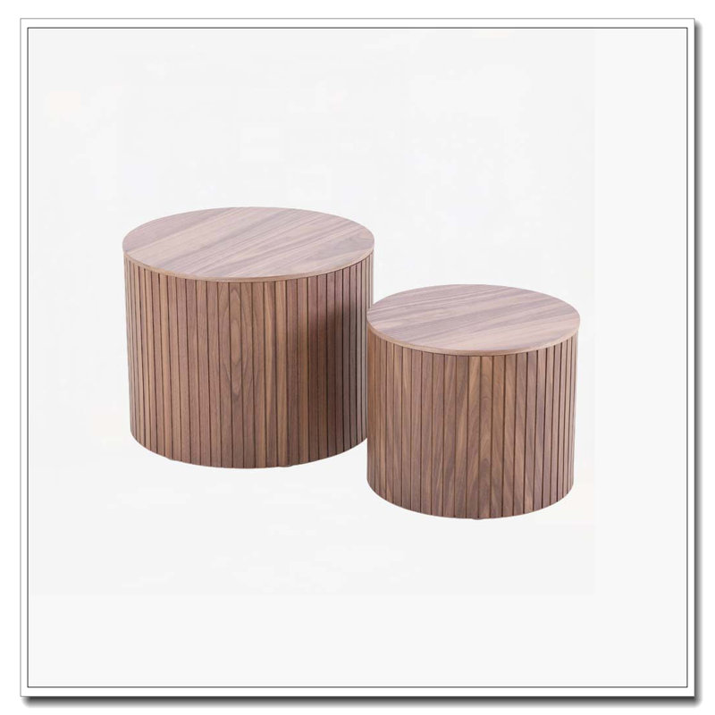 Ensemble de tables basses Nesting, Noyer