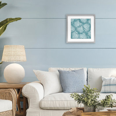 «Tropez Striped Seashells», reproduction encadrée sous verre, conception de Paul Brent