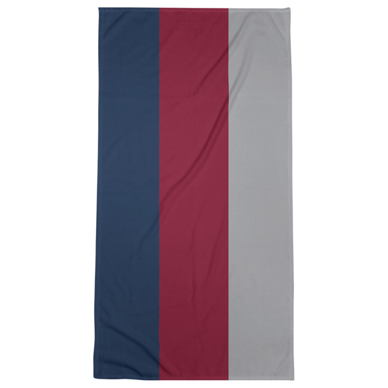 Winnipeg Lightweight Bath Towel, Polar Night Blue/Red/Silver, Microfiber