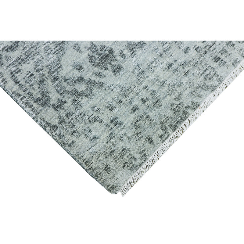 IKVLDC126SIBK Abstract Area Rug in Silver, Rectangle 9' x 12'