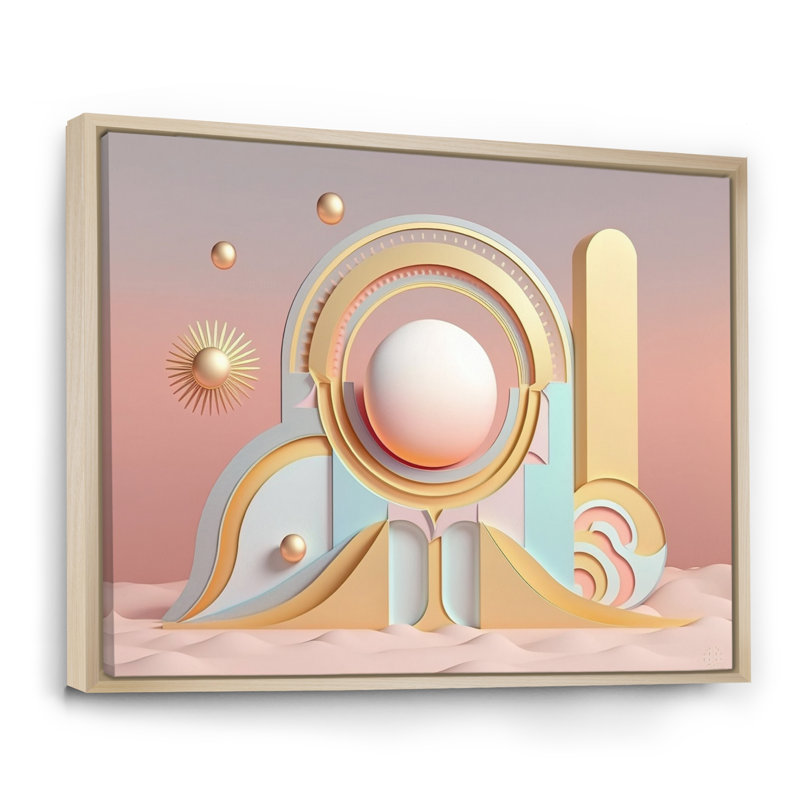 Minimalisme, l'aube de la nouvelle époque, impression d'art mural géométrique moderne, Cadre naturel flottant
