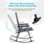 Chaises de camping à bascule pliantes surdimensionnées avec dossier haut et sac de transport-248628869
