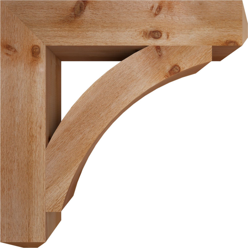 Thorton Craftsman Bracket, Western Red Cedar (Rough), 34" H x 6" W x 34" D