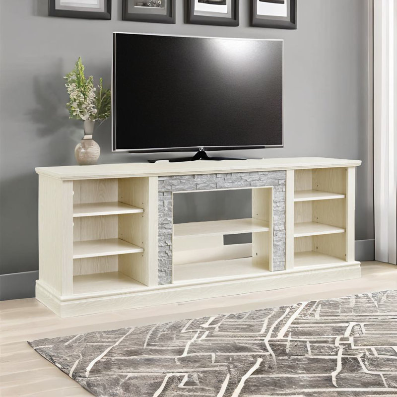 Crédence de rangement l 70,12 po Cadhan, Blanc