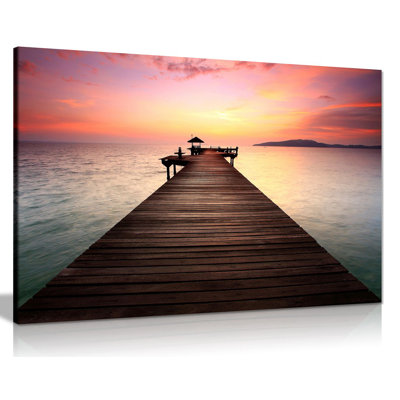 Coastal Pier - Wrapped Canvas Print