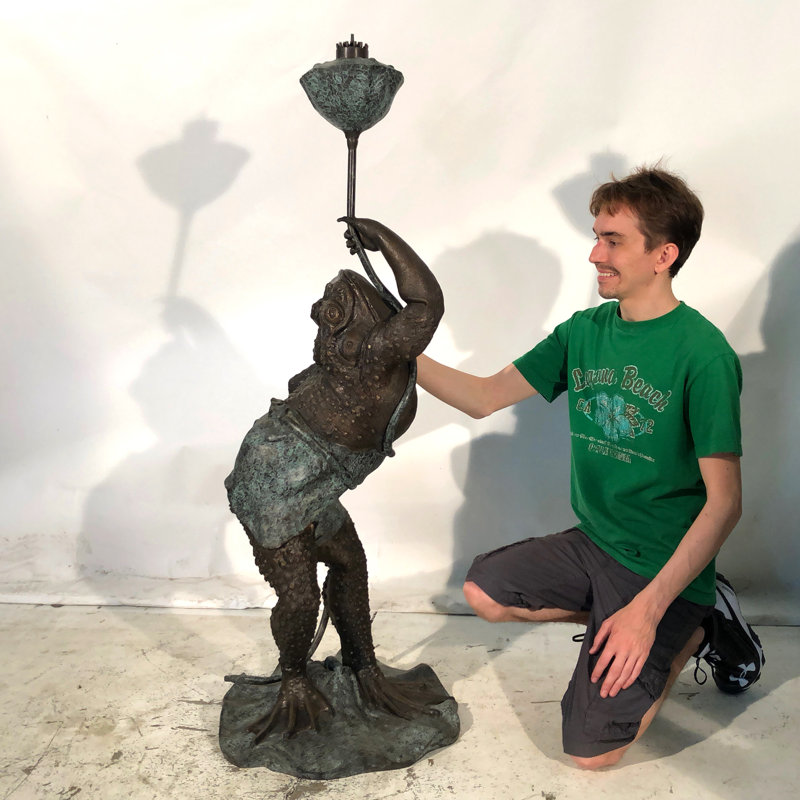 Bronze Whimsical Frog Fountain