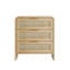 Table de chevet 3 tiroirs Rattan-666609159