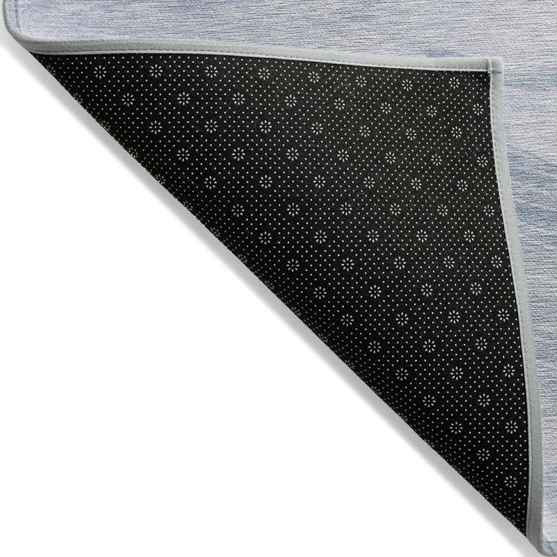 Tapis intérieur / extérieur lavable à la machine Christain ACN1250 Sky, Rectangulaire 8 pi x 10 pi