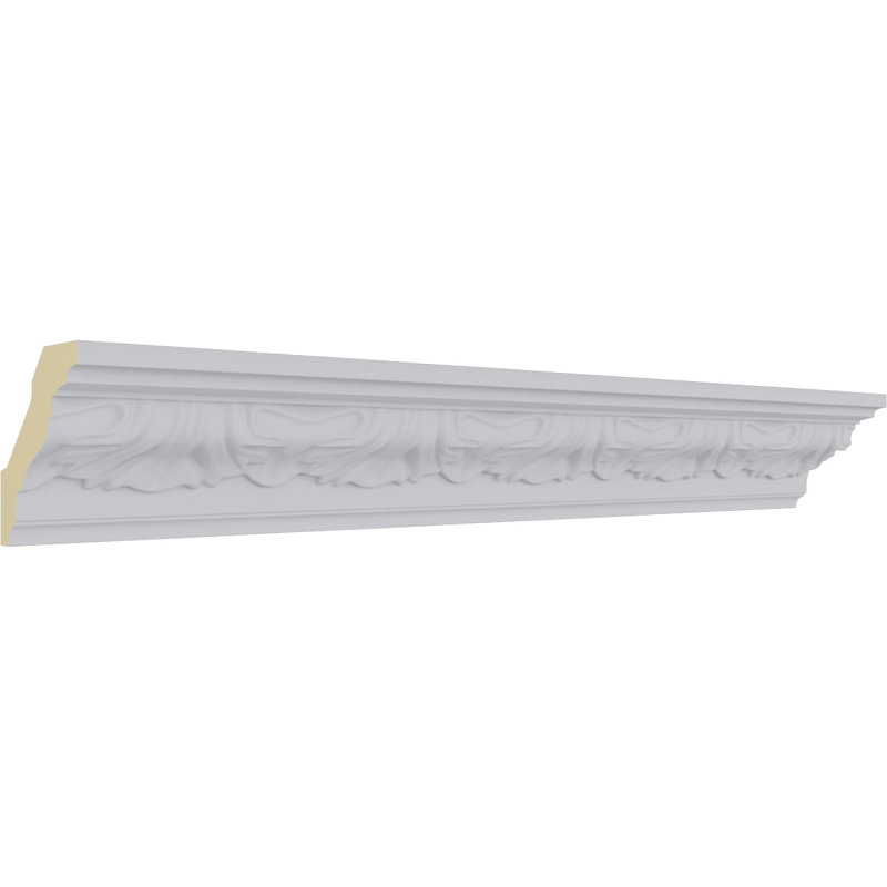 94 1/2" White Polyurethane Decorative Crown Moulding