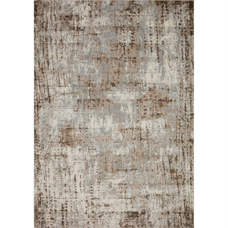 Berngerus Abstract Indoor Rug, Rectangle 5'3" x 7'7"