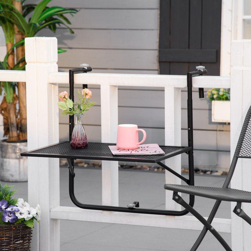 Achel Rectangular Metal Folding Outdoor Balcony Table , 60cm cm W 60cm cm D