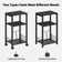 Laibah 3 Tier Moveable Small End Table, Record Player Stand with Records Shelf