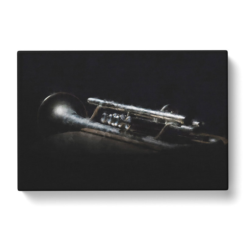 Trumpet In The Shadows - Wrapped Canvas, 35cm H x 50cm W x 3cm D