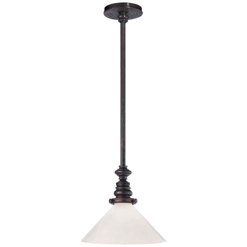 Chapman & Myers Boston Pendant, White, Bronze