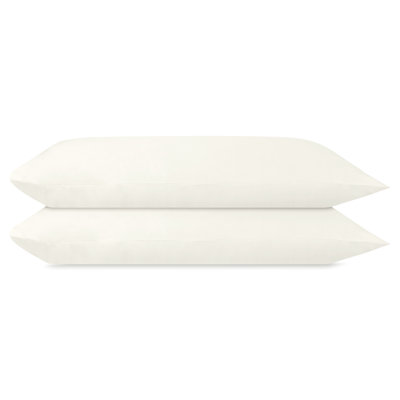 Ensemble de 2 taies d'oreiller en satin de coton biologique certifié Dela GOTS, 400 fils, coton doux à longues fibres