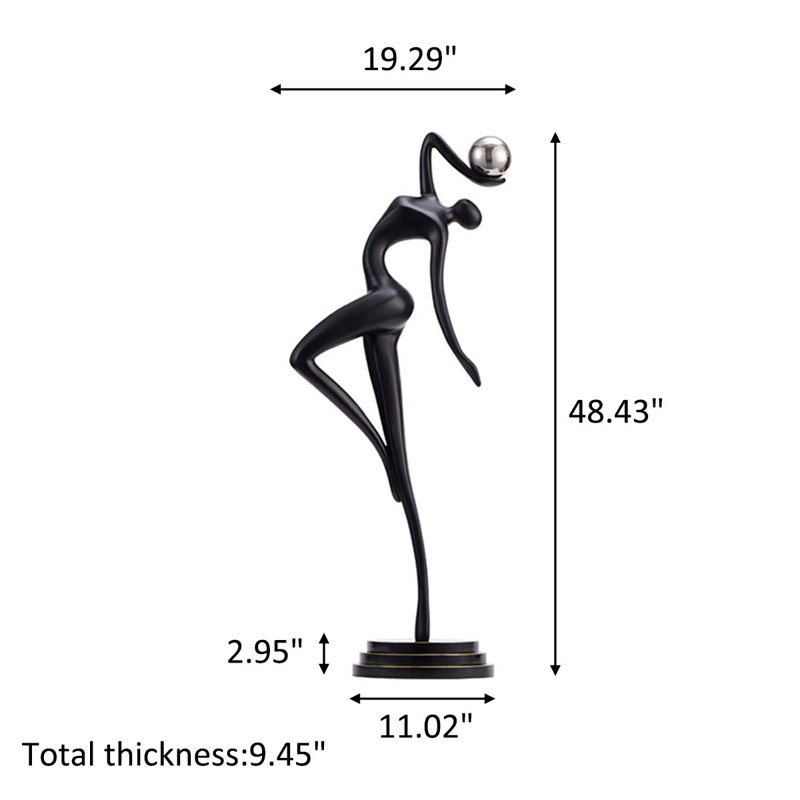 Figurine 48,43 ", H 48,43 po x l 19,29 po x P 9,45 po