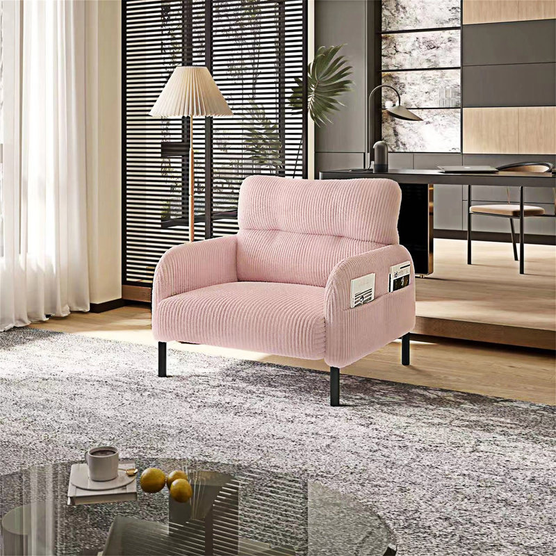 Fauteuil rembourré, Rose