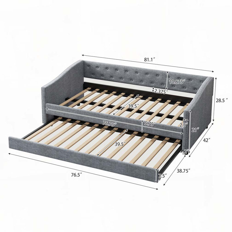 Cherel Daybed, Twin, Pearl