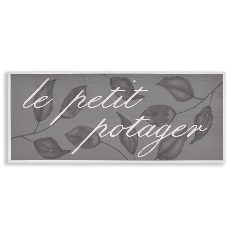 Giclée encadrée Little Garden, par Lil 'Rue, H 13 po x l 30 po, Estampe numérique encadrée blanc bord de mer