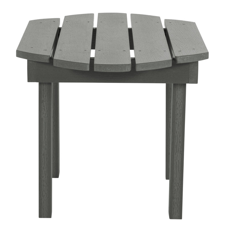 Chaise Adirondack en plastique avec table Anette, Teck côtier