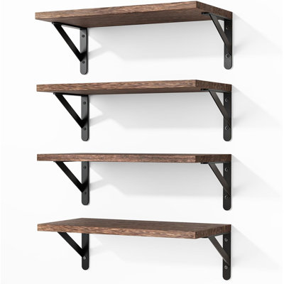 Floating Shelves for Wall, Wood Wall Mounted Shelves for Bedroom