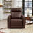 34.65'' W Contemporary Premium Top-Grain Leather Power Reclining Chair With USB & Type-C-1210241720