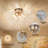 6-Light Modern Crystal Fireworks Ceiling Light-817055600