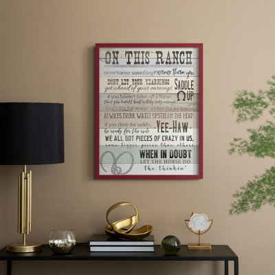 On This Ranch Framed Print - Solid Wood
