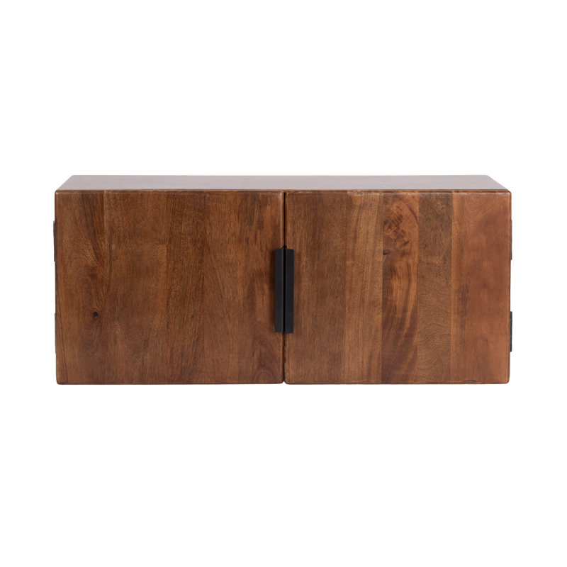 Armoire de rangement flottante en bois de manguier Warrick