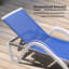 Ensemble de chaises longues d'extérieur empilables en aluminium et en polyester recouvert de PVC avec accoudoirs et table d'appoint Latitude Run-1579447181