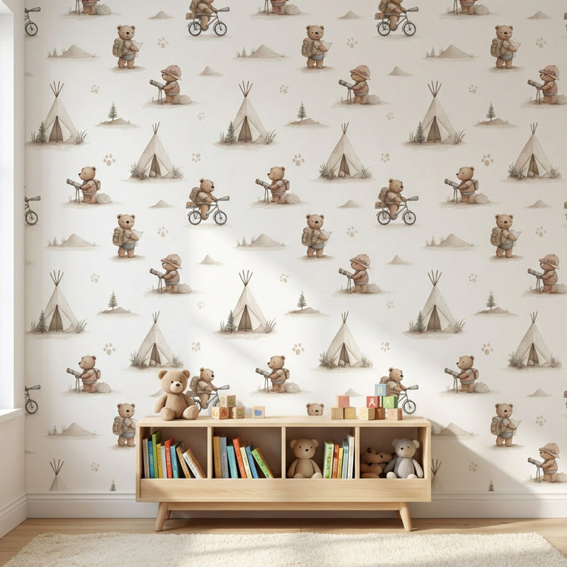 Papier peint Teddy Bears Adventure, Non tissé, non collé