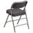 Hurshid Curved Triple Braced & Hinged Fabric Upholstered Metal Folding Chair-1313692023