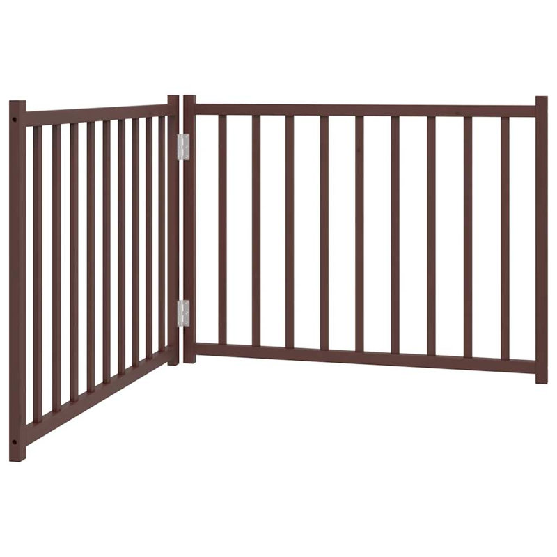 Soma Solid Wood Dog House Door, Brown, 60cm H x 160cm W x 2cm D