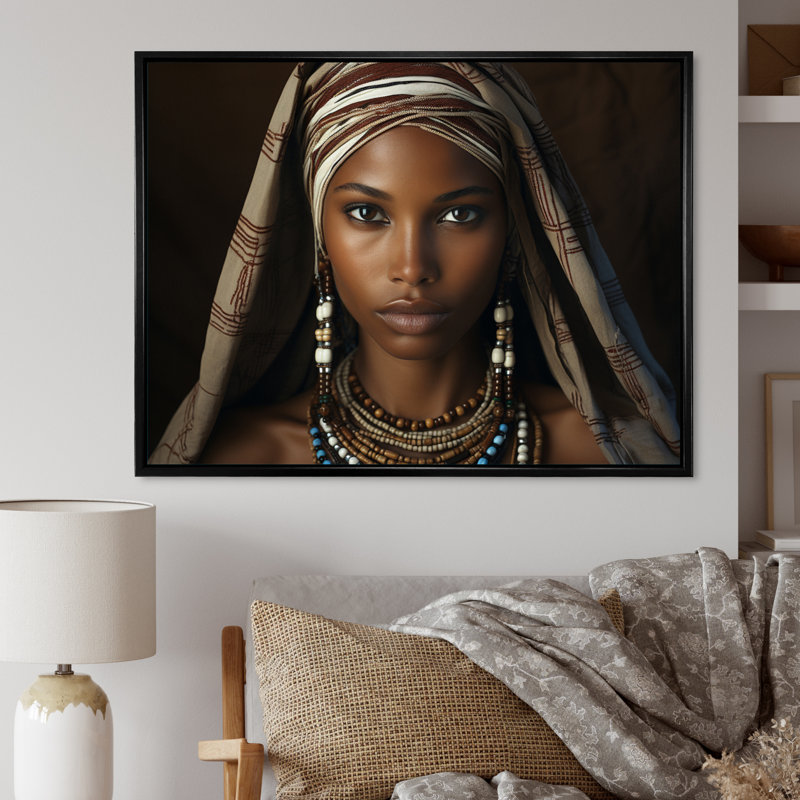 " World Cultures Samburu Beauty I ", Black Floater Framed, 24" H x 32" W x 1" D