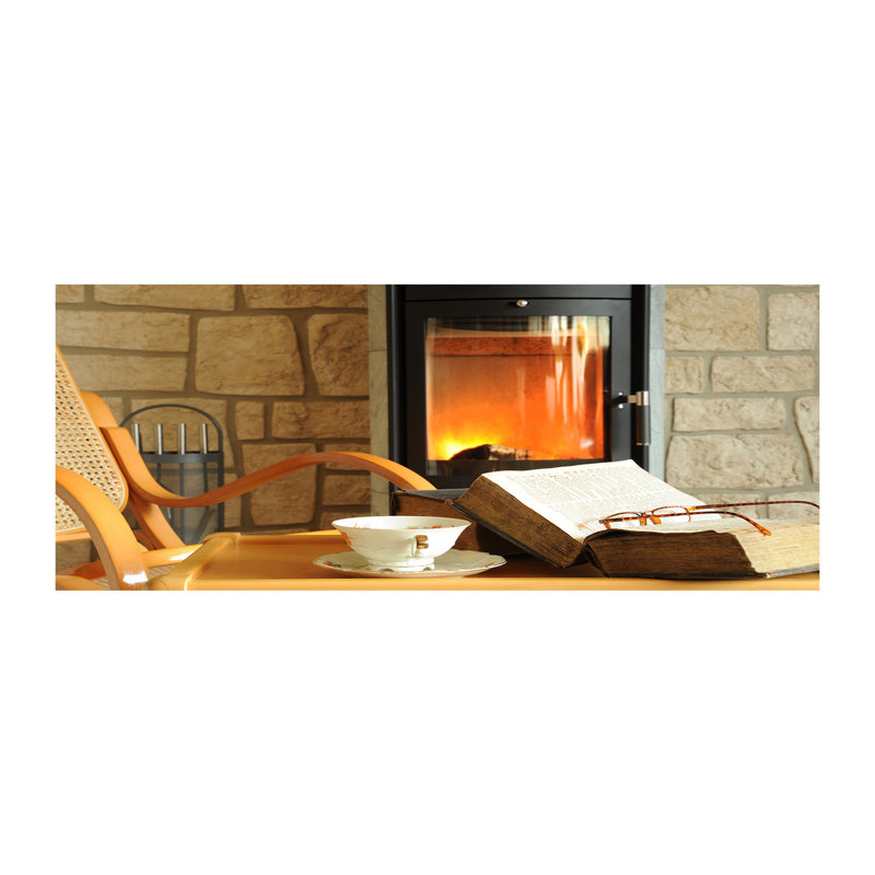 Fireplace - Wrapped Canvas Print
