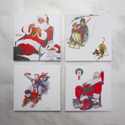 Ensemble de 4 impressions sur toile de Norman Rockwell