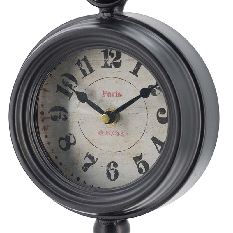 Analogue Electric Tabletop Clock with Alarm in Black